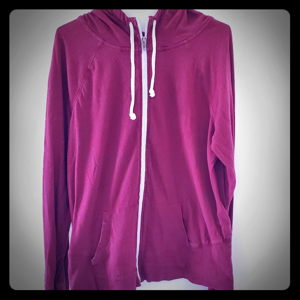 Maroon Zip Up Hoodie